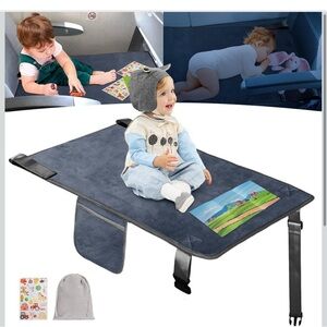 Gray Kids Travel Airplane Bed